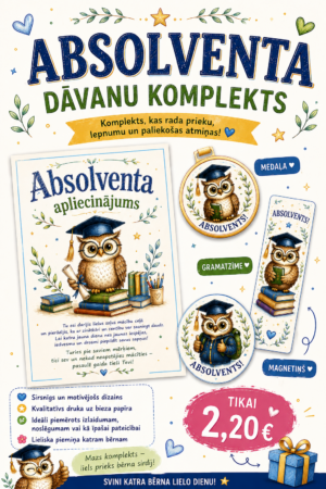 Dāvanu komplekts absolventam. Gudrības pūces.