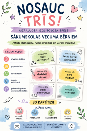 Spēle – Nosauc trīs…!