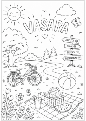 Vasara- krāsojamās lapas