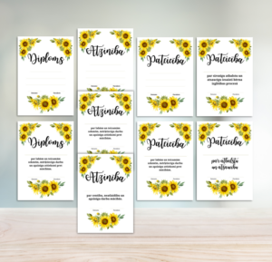 Diploms – atzinība – pateicība “Saulespuķes”