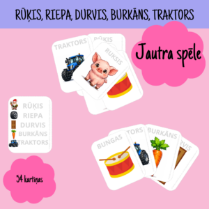 Rūķis, riepa, durvis, burkāns, traktors Rūķis, riepa, durvis, burkāns, traktors
