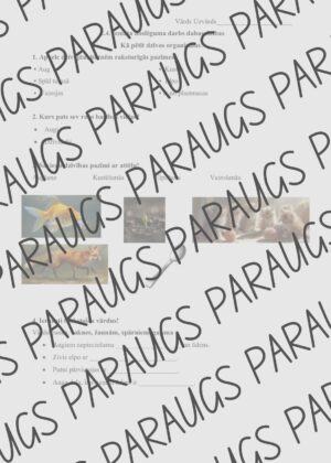 2.4. Kas nepieciešams dzīvajiem organismiem?