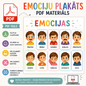 Emociju plakāts bērniem
