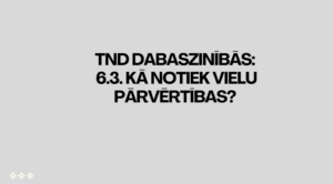 TND dabaszinībās: 6.3. Kā notiek vielu pārvērtības? TND dabaszinībās: 6.3. Kā notiek vielu pārvērtības?