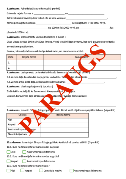 6.KLASE, DABASZINĪBAS – PD “Zemes uzbūve un reljefs”. 6.KLASE, DABASZINĪBAS – PD “Zemes uzbūve un reljefs”.