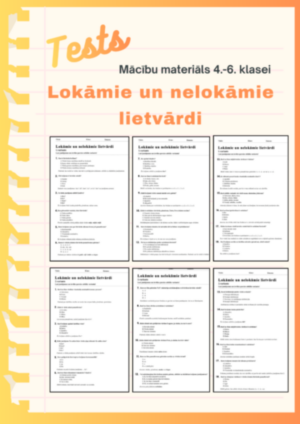 Tests 4.-6.kl. Lokāmie un nelokāmie lietvārdi (2 varianti)