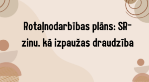 Rotaļnodarbības plāns: zinu. kā izpaužas draudzība