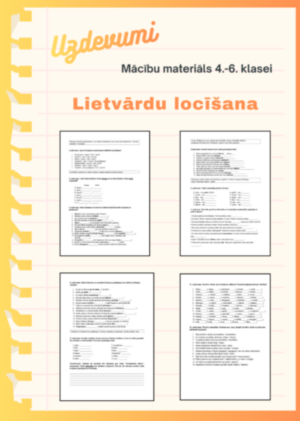 11 uzdevumi. Lietvārdu locīšana (4.-6.kl.)
