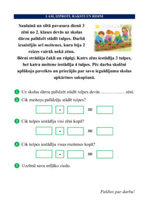 Lasi, izproti, raksti un risini! (reizināšana, dalīšana)