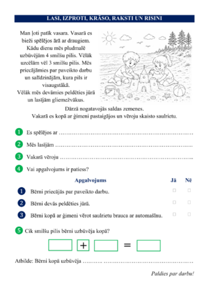 Man patīk vasara – lasi, raksti, krāso, risini!