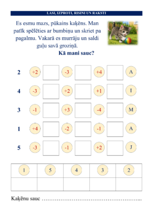 Lasi, risini, raksti – saskaitīšana un atņemšana 5, 6