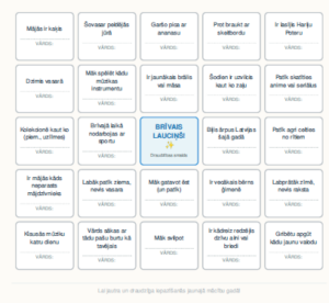 Klases bingo! Klases bingo!