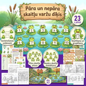 Pāra un nepāra skaitļu varžu dīķis