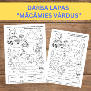 DARBA LAPAS – MĀCĀMIES VĀRDUS.