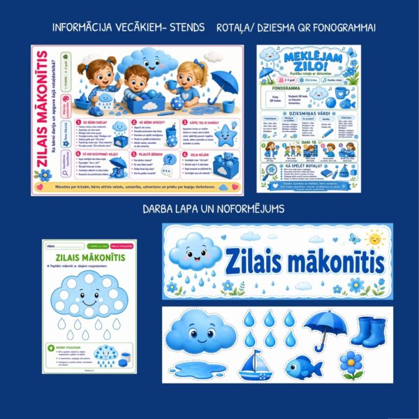 Zilais mākonītis l Krāsu apguves rotaļdarbības komplekts Zilais mākonītis l Krāsu apguves rotaļdarbības komplekts