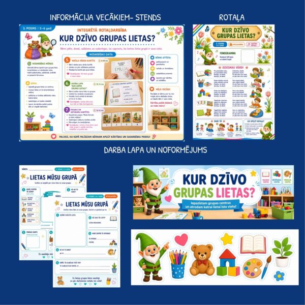 Kur dzīvo grupas lietas? Integrētās rotaļdarbības komplekts Kur dzīvo grupas lietas? Integrētās rotaļdarbības komplekts