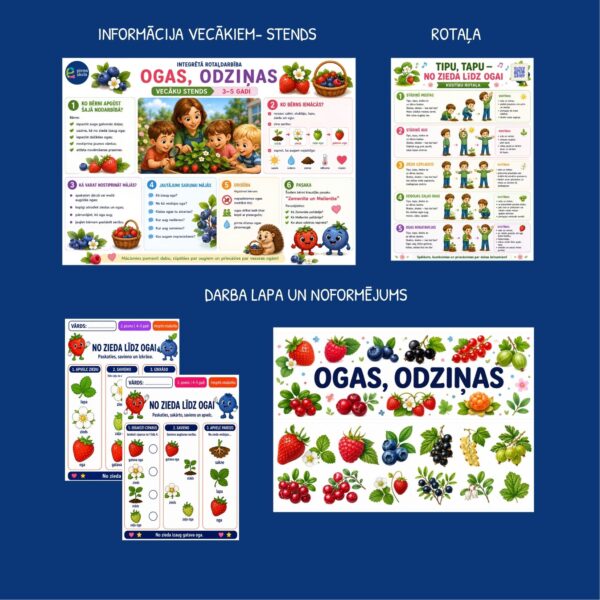 Ogas, odziņas I Rotaļdarbības komplekts 3-5 gadi Ogas, odziņas I Rotaļdarbības komplekts 3-5 gadi