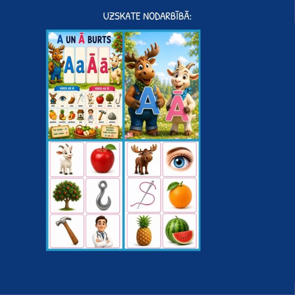 A,Ā burts l Burtu apguves komplekts 4-5 gadi A,Ā burts l Burtu apguves komplekts 4-5 gadi