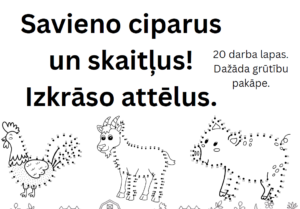 Ciparu un skaitļu savienošana 4 – 6 gadi