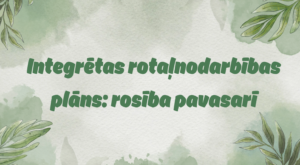 Integrētas rotaļnodarbības plāns: rosība pavasarī