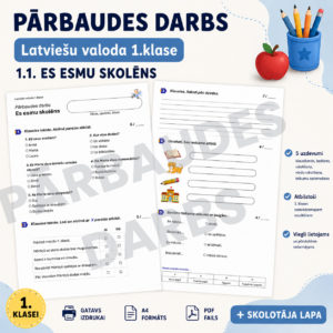 PD – 1.1. Es esmu skolēns | Latviešu valoda 1.klase