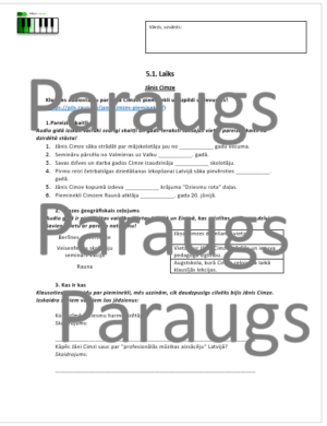 Jānis Cimze (5.1. Laiks)