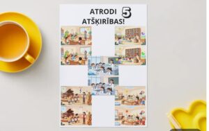 Atrodi 5 atšķirības – skola/bērnudārzs