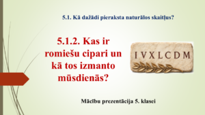 5.1. Kas ir romiešu cipari? 5.1. Kas ir romiešu cipari?