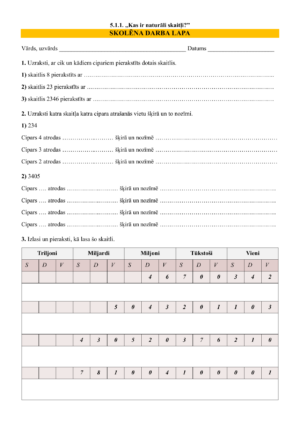 5.1.1.Kas ir naturāli skaitļi? DL + ATB