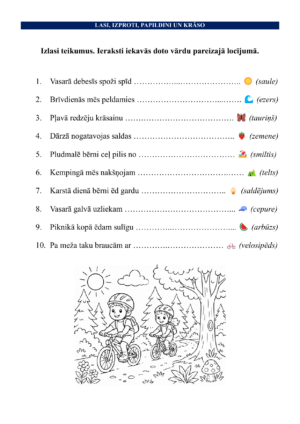 Lasi, izproti, papildini, krāso – pareizs locījums