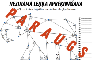 Nezināmā leņķa aprēķināšana trijstūros