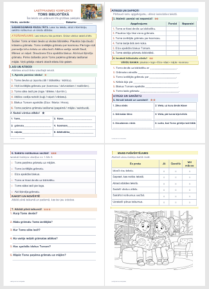 LASĪTPRASMES KOMPLEKTS “TOMS BIBLIOTĒKĀ”