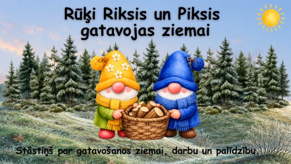 Rūķi Riksis un Piksis gatavojas ziemai Rūķi Riksis un Piksis gatavojas ziemai
