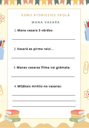 Esmu atgriezies skolā