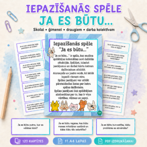 Iepazīšanās – jautājumu spēle – JA ES BŪTU | Zinību diena.