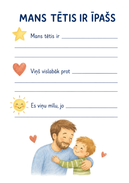 TĒVU DIENA – radošu apsveikumu komplekts TĒVU DIENA – radošu apsveikumu komplekts