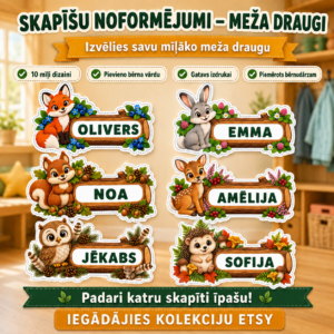 Skapīšu noformējums – MEŽA DRAUGI