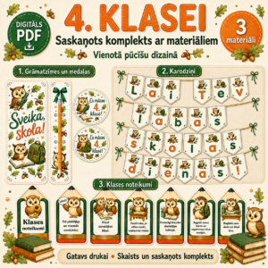 Materiālu komplekts 4. klasei – Pūcītes | Zinību diena Materiālu komplekts 4. klasei – Pūcītes | Zinību diena