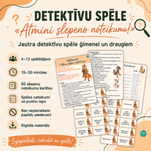 Detektīvu spēle “Atmini slepeno noteikumu!” | Zinību