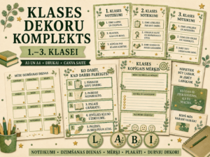Klases dekoru komplekts 1.–3. klasei;