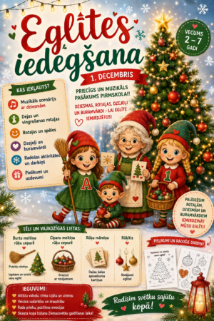 Scenārījs “Eglītes iedegšana” 2 – 7 gadi