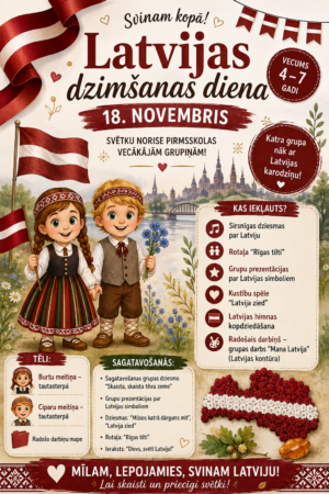 Scenārījs “Latvijas dzimšanas diena” 4 – 7 gadi