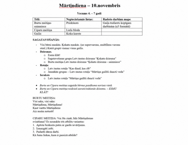 Sceārījs ” Mārtiņdiena” – 4 – 7 gadi Sceārījs ” Mārtiņdiena” – 4 – 7 gadi