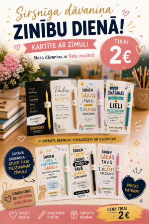 Zinību diena. Dāvana zīmulīši.