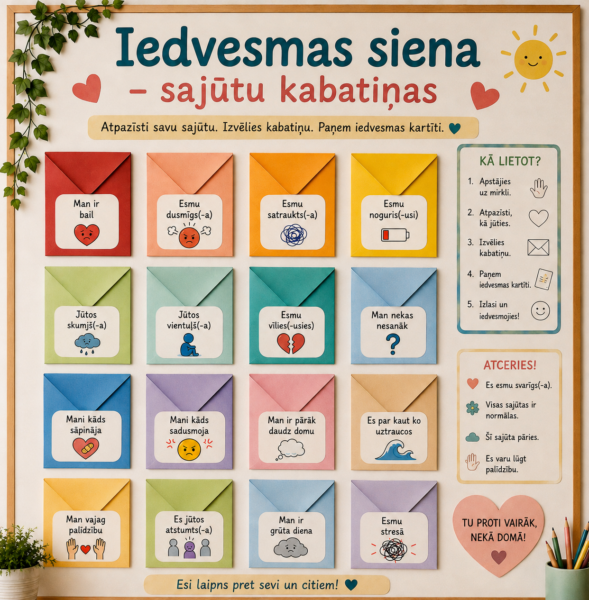 Iedvesmas siena. Sajūtu kabatiņas. Klasvadība. Iedvesmas siena. Sajūtu kabatiņas. Klasvadība.
