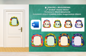 DEKORS – MUGURSOMA | Zinību diena | Personalizējams DEKORS – MUGURSOMA | Zinību diena | Personalizējams