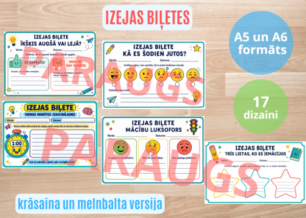 IZEJAS BIĻETES no stundas (1.-4.kl.) IZEJAS BIĻETES no stundas (1.-4.kl.)