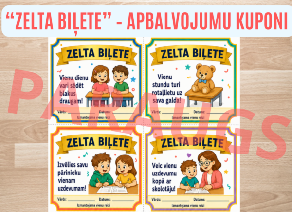 “Zelta biļete” – apbalvojumu kuponi “Zelta biļete” – apbalvojumu kuponi