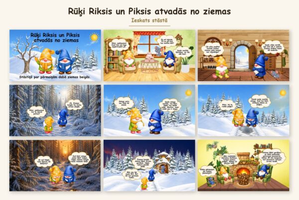 Rūķi Riksis un Piksis atvadās no ziemas Rūķi Riksis un Piksis atvadās no ziemas