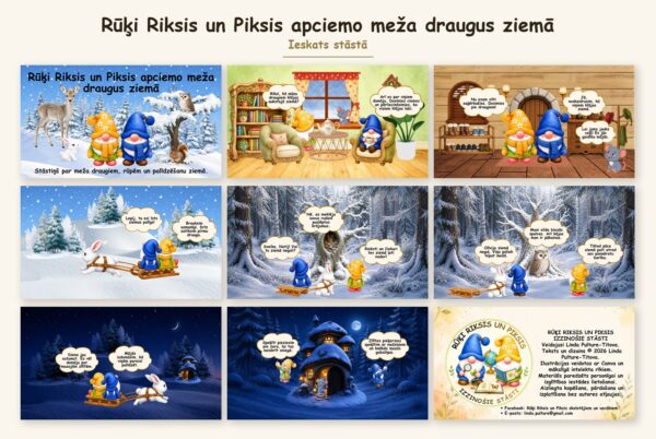 Rūķi Riksis un Piksis apciemo meža draugus ziemā Rūķi Riksis un Piksis apciemo meža draugus ziemā